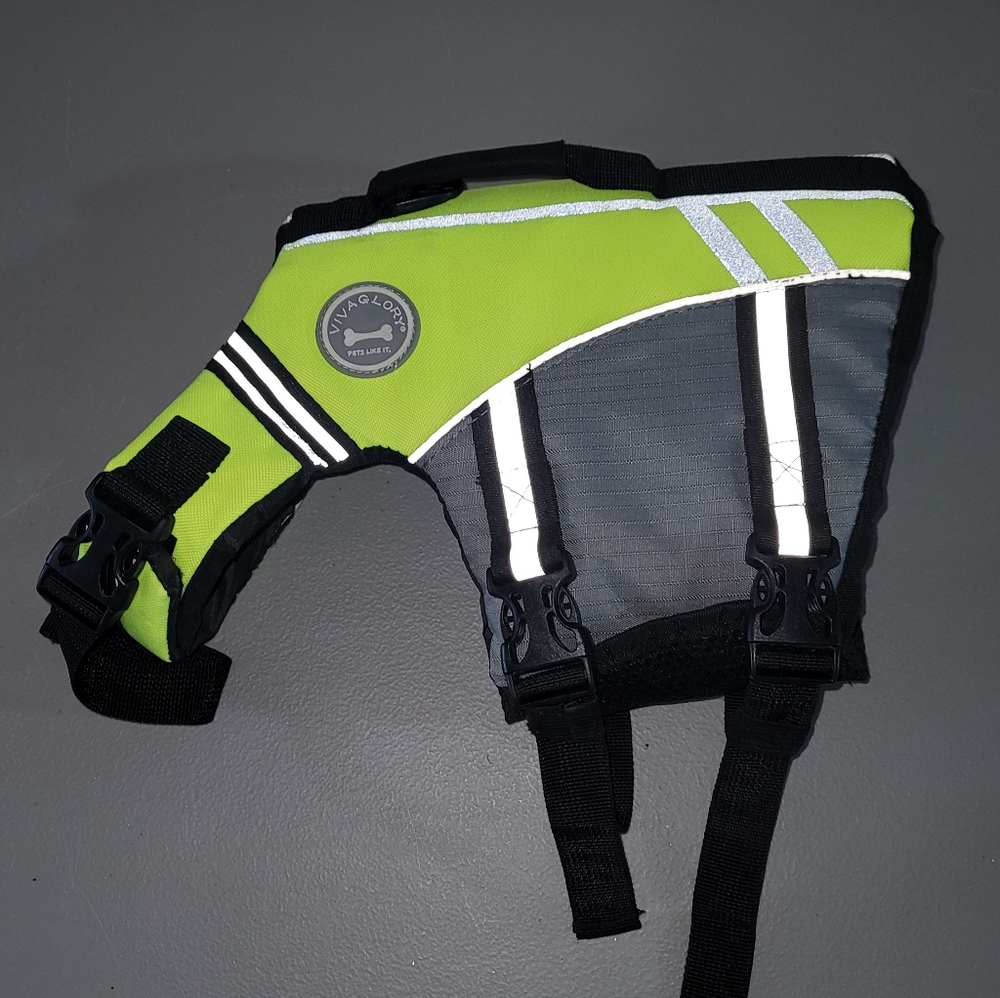 Vivaglory Bright Yellow Dog Life Jacket size small